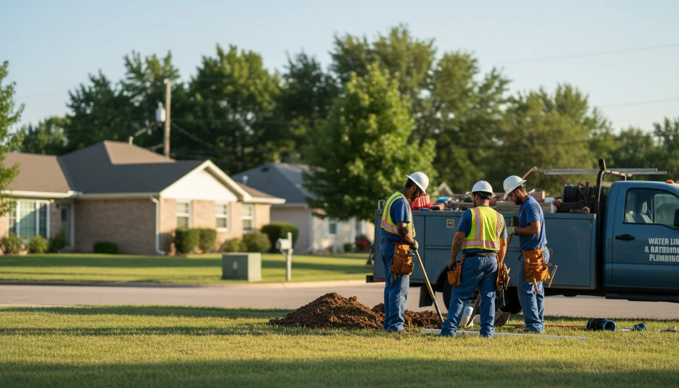 Residential water line and bathroom plumbing service in Huntland, TN